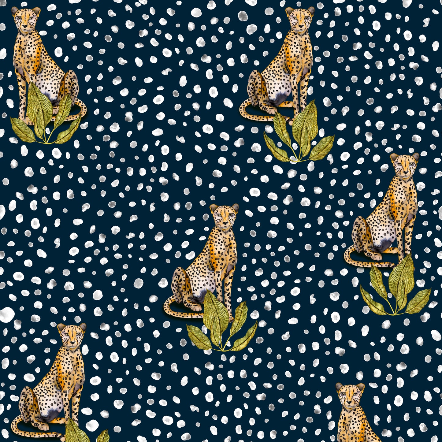 Cheryl Cheetah Wallpaper (Various Colours)