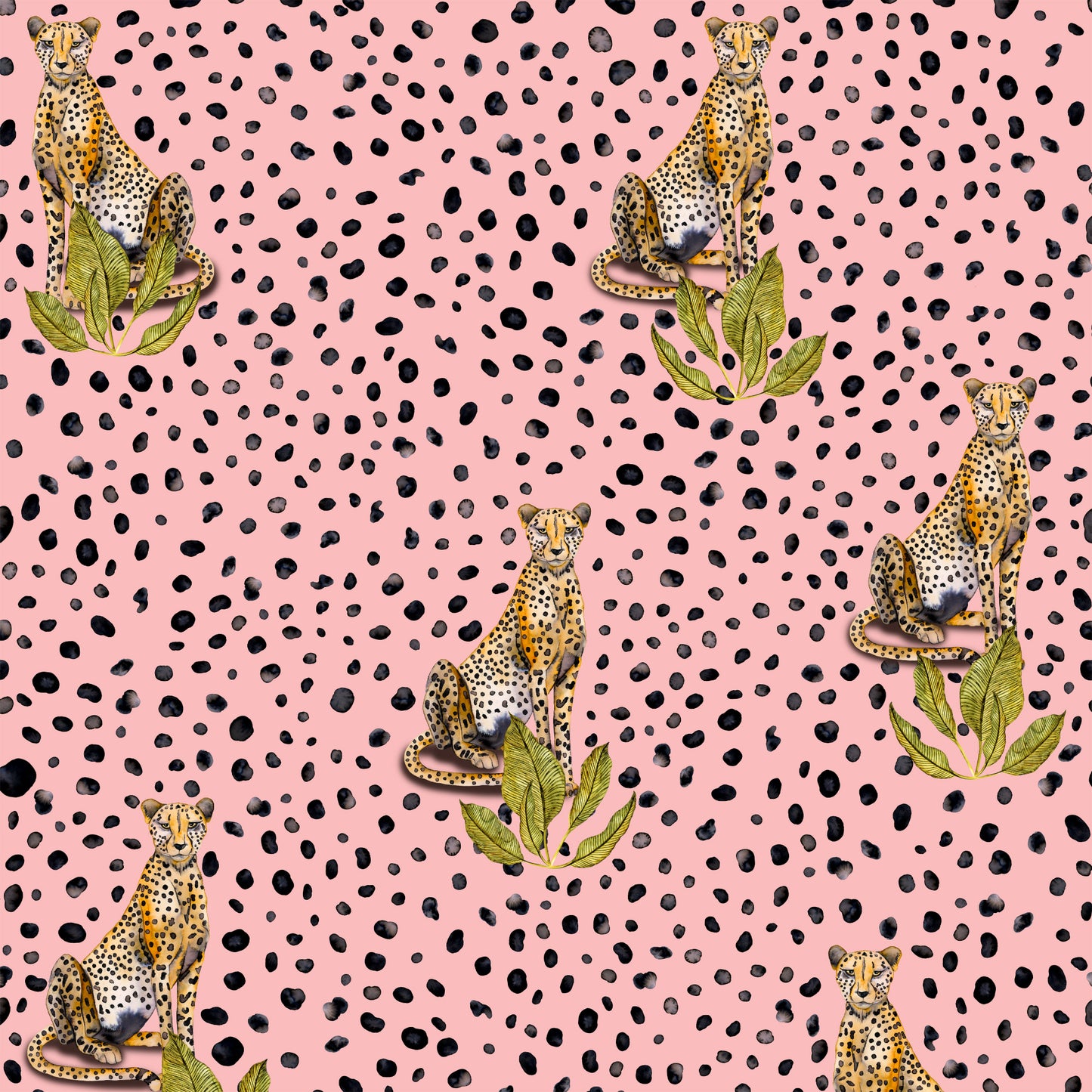 Cheryl Cheetah Wallpaper (Various Colours)